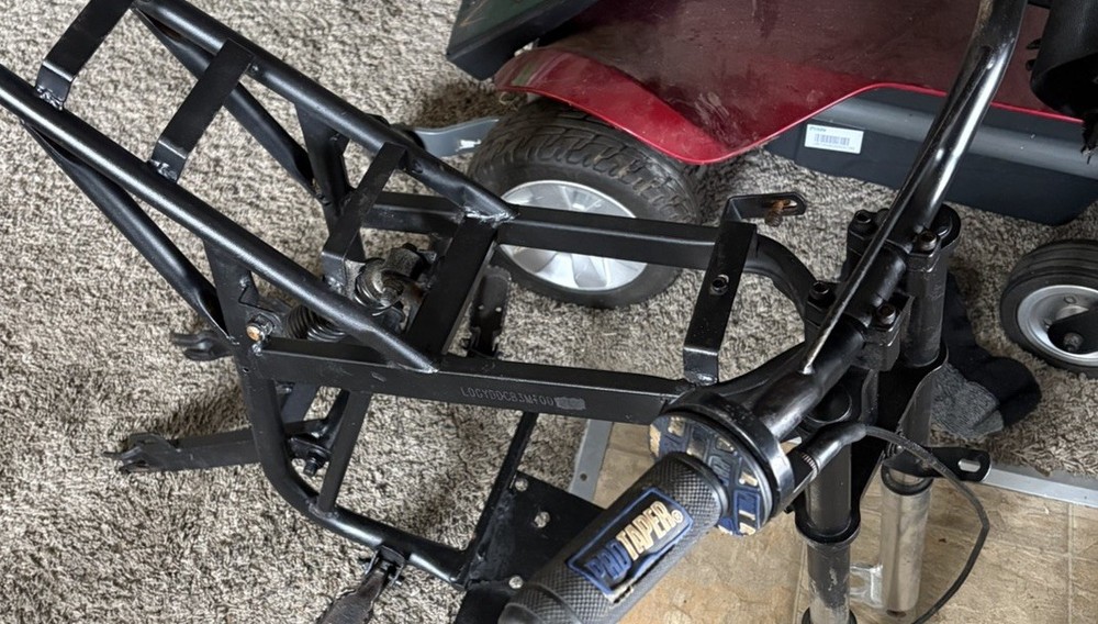 Mini Bike Frame with Front Fork, Handlebars,