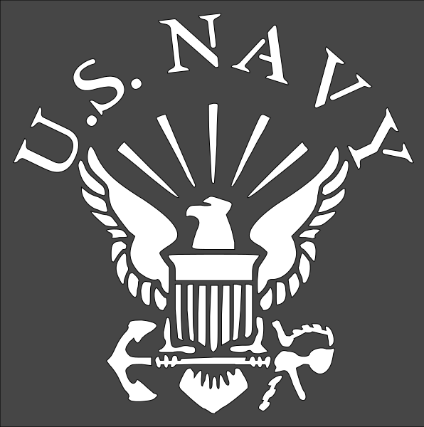 8"x8" Clear Plastic Stencil - US Navy (SC46)**