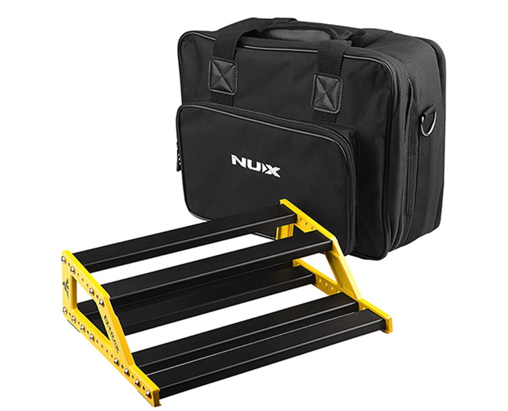 NUX Bumblebee Large Pedalboard w/ Bag + Gator Patch Cable 3 Pack