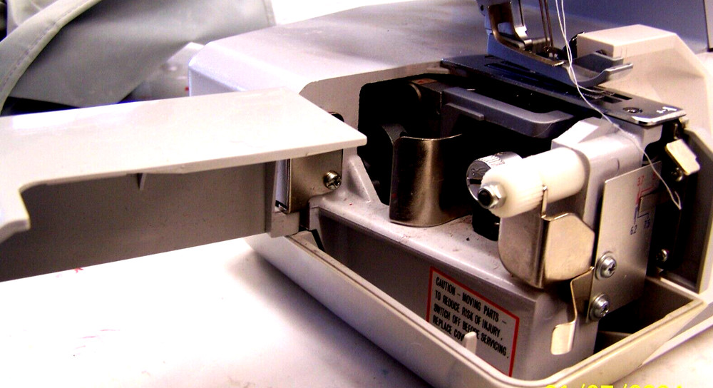 used Elna Lock Pro 4 DC Overlock Serger Machine plus Accessories powers up