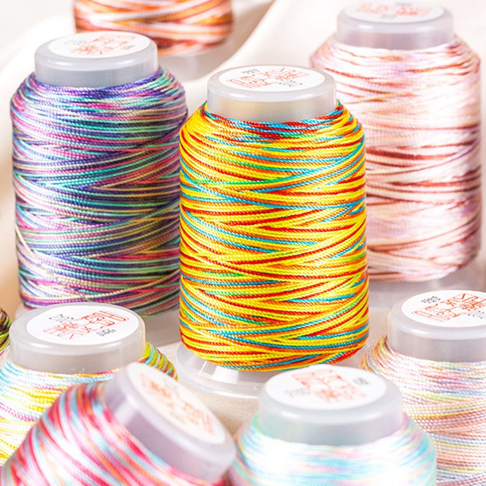 One Spool Variegated Polyester Sewing Embroidery Thread String 210D/9