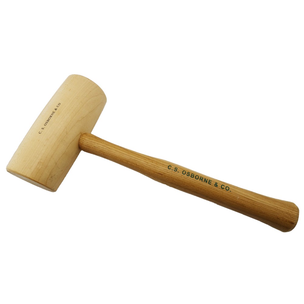 C.S. Osborne Barrel Shaped Hickory Mallet #89.5 Size 3 (2-1/4" Diameter)