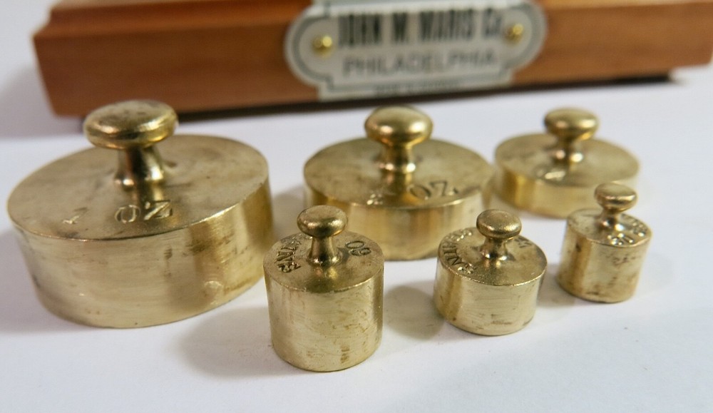 Antique Laboratory/Apothecary Avoid Dupois Weight Set