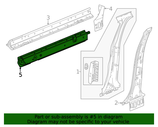 Genuine GM Driver Side Rocker Inner Panel 60004579