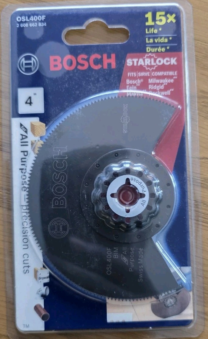 Bosch OSL400F Starlock Oscillating Multi Tool Bi-Metal Segmented Saw Blade, 4"