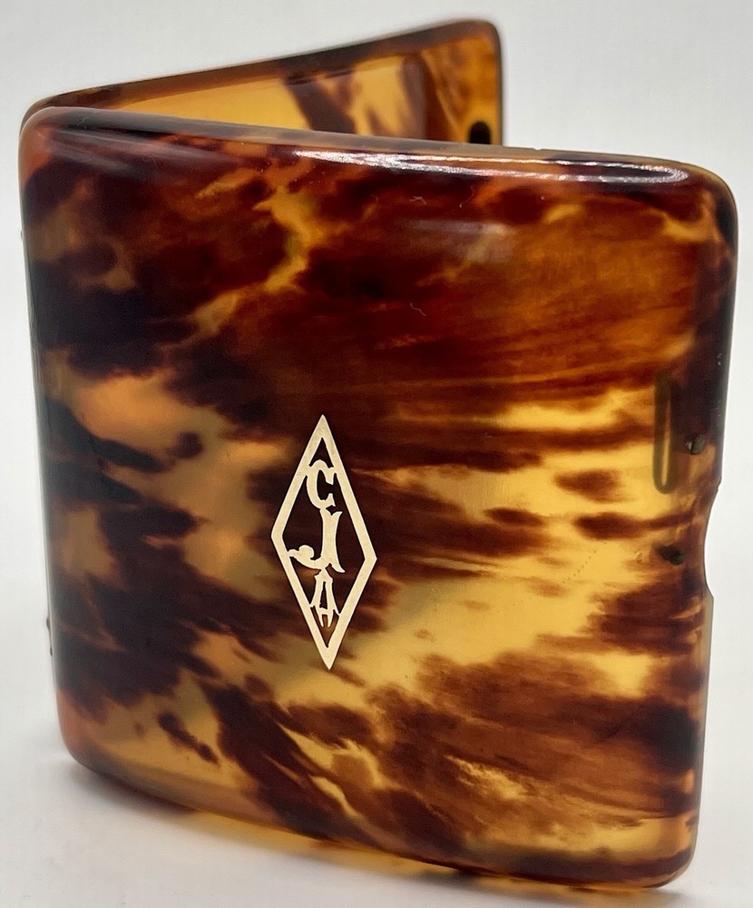 Antique Cigarette Case Tortoise Shell Possibly By Asprey