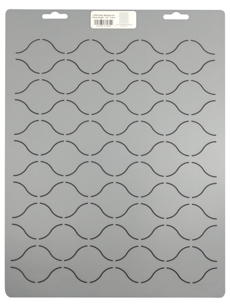 Quilting Stencil Wavy Stipple Grid Background Quilt Pattern Stencil Template