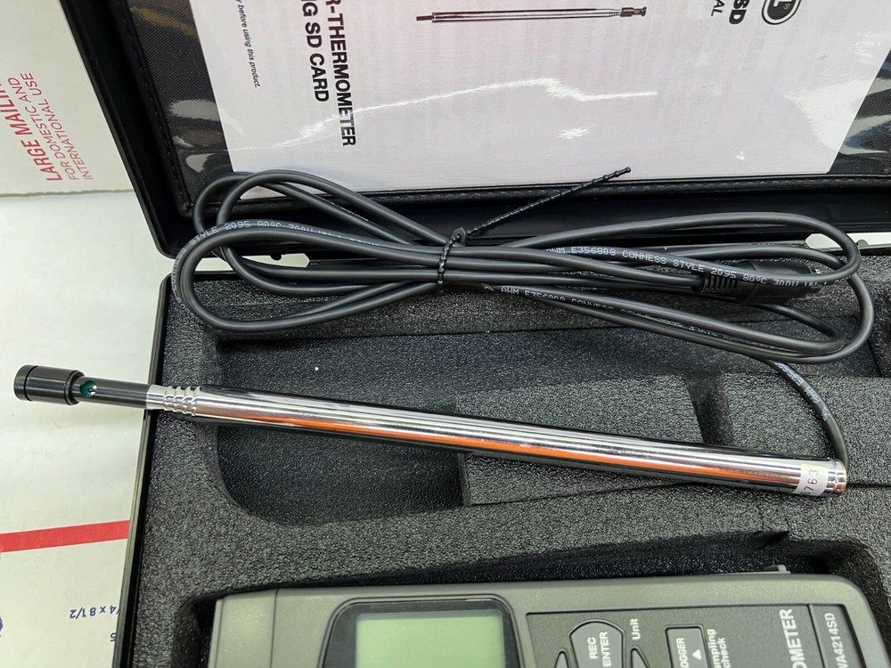 General Tools HWA4214SD Digital Hot Wire Anemometer, with Data Logging SD Card