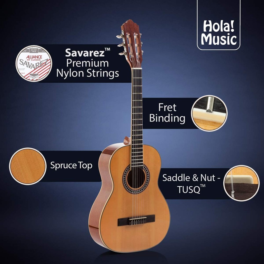 Classical Guitar with Soft Nylon 3/4 Size - 36",