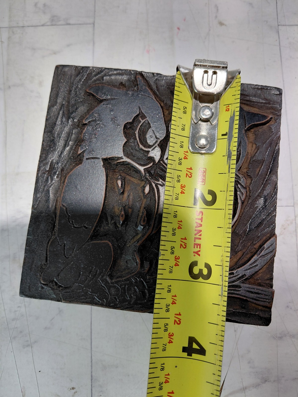 Vintage Wood Printing Block Owls Birds Carved Stamp Letterpress Art Decor 3.5"