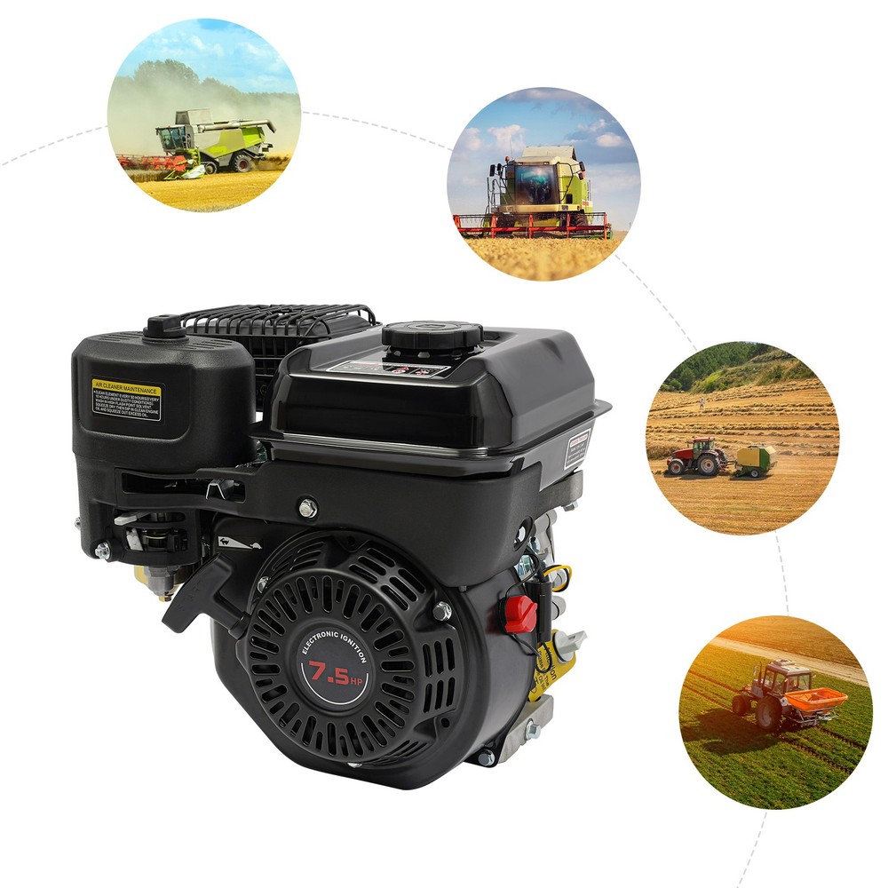 212cc 7.5HP 4-Stroke Gasoline Engine Steel Start Engine W/ Pull Start