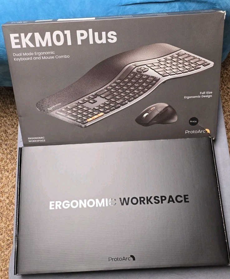 ProtoArc EKM01 Plus Ergonomic Wireless Keyboard & Mouse Combo