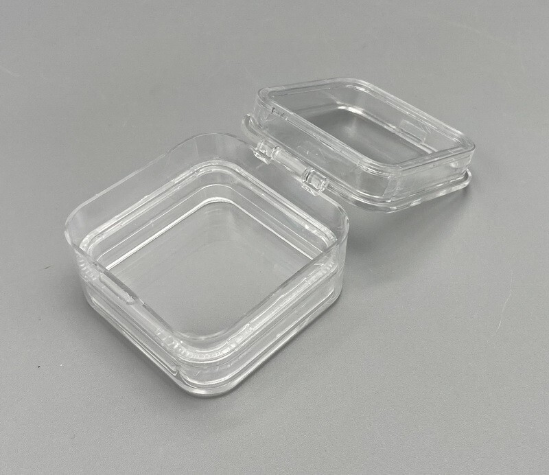100pcs Denture Teeth Membrane Container Hinged Jewelry Crown Display Storage Box