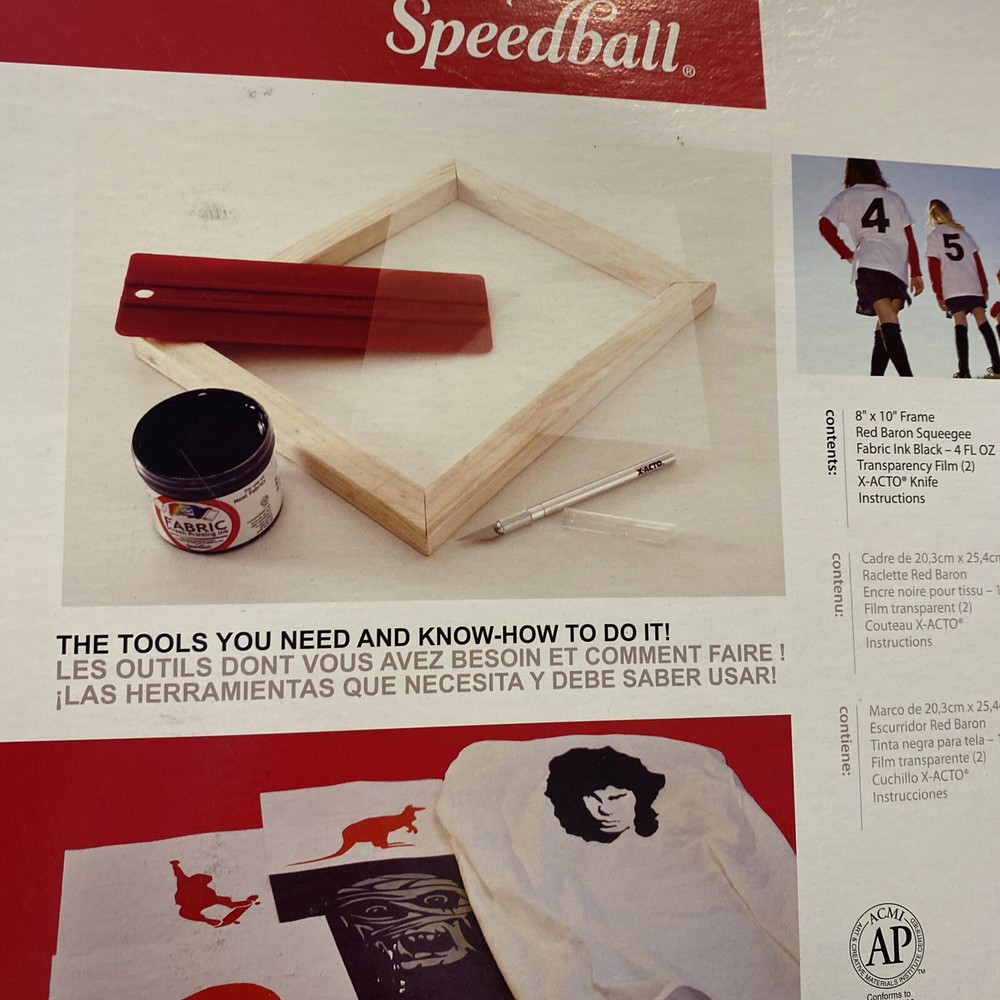 Speedball Basic Fabric Screen Printing Super Value Kit New