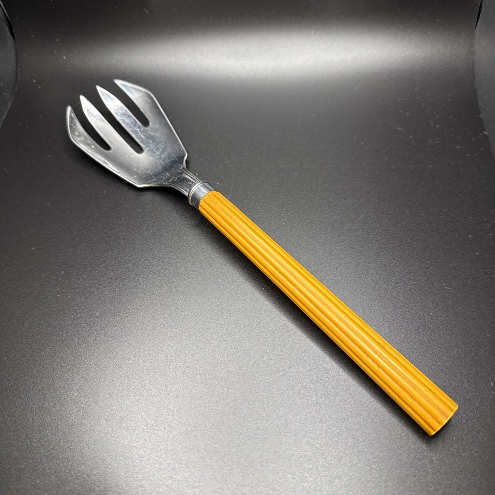 Vtg Chase Bakelite Fork Server ~ Mid Century Modern ~ 10.25”