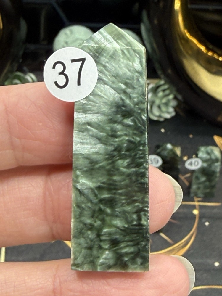 Natural Seraphinte Mini 4-sided points great patterns on these Free shipping