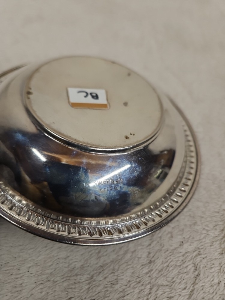 Vintage Silver Plate Dish Decorative Edging
