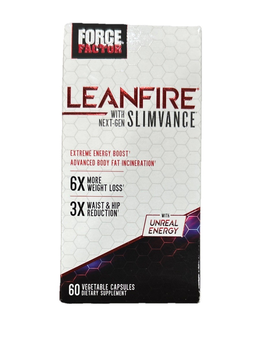Force Factor LEANFIRE Next-Gen SlimVance Thermogenic Fat Burner 60 Caps 01/28+