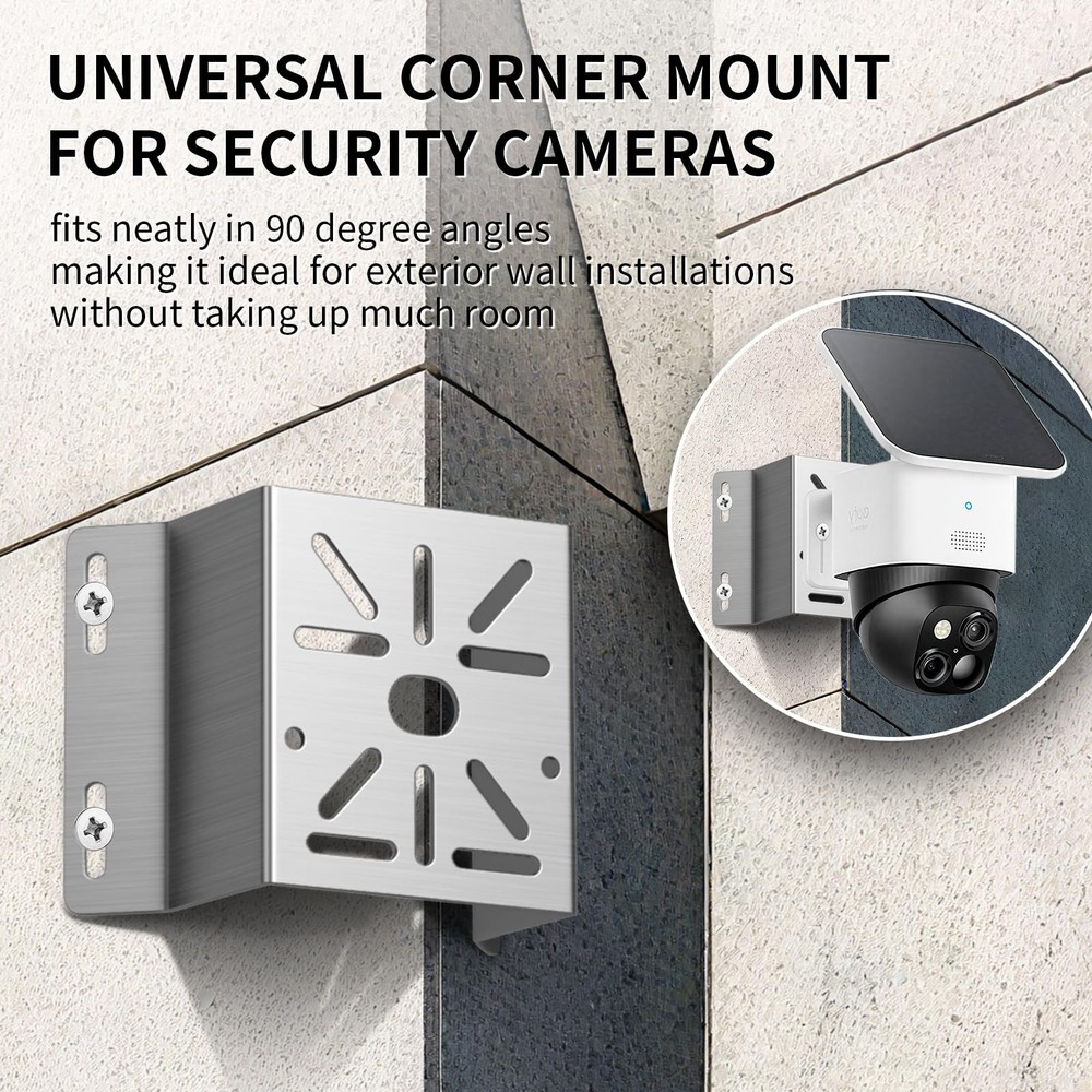 Universal Corner Bracket for Security Camera Stainless Steel Mounting Bracket...
