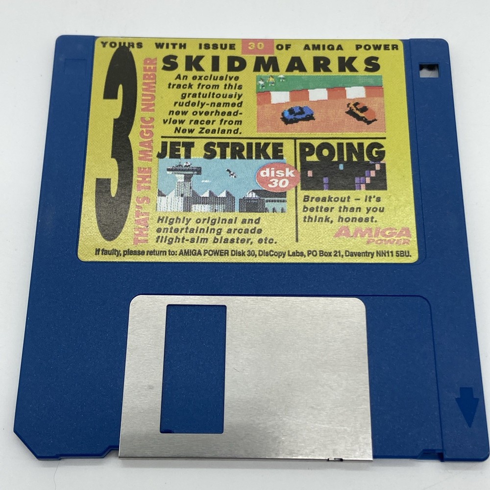 1993 Skidmarks Jet Strike Poing Floppy Disk VTG PC games untested