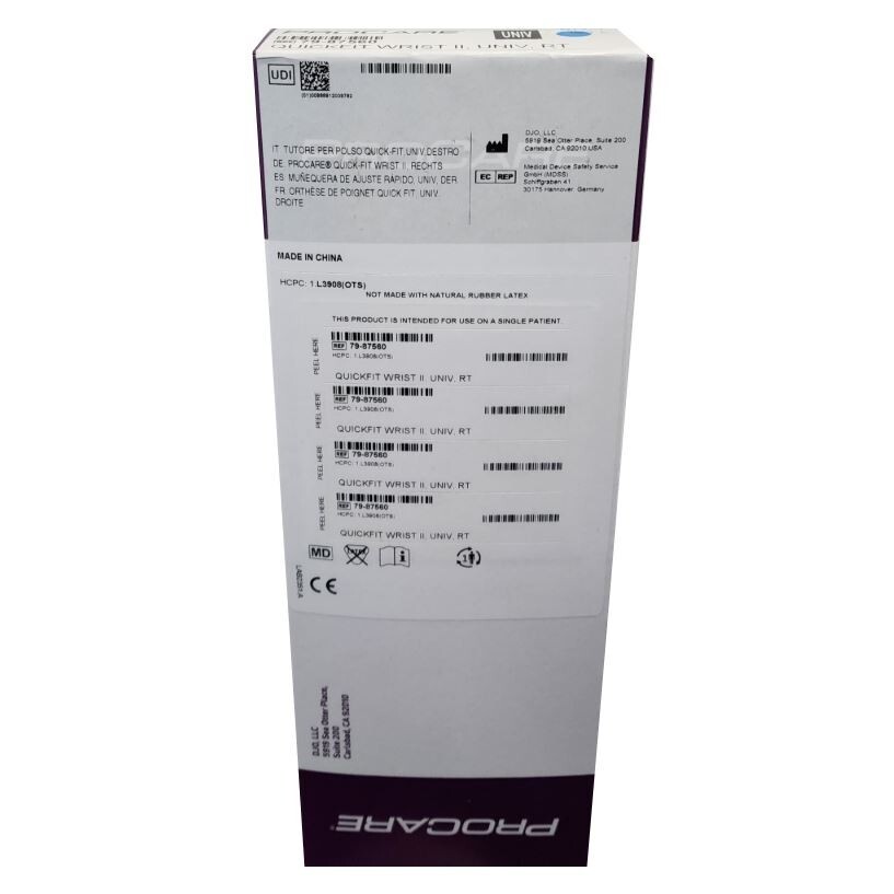 *1-Piece* DJO Procare Quick-Fit Wrist II Thumb Universal Right Hand 79-87560