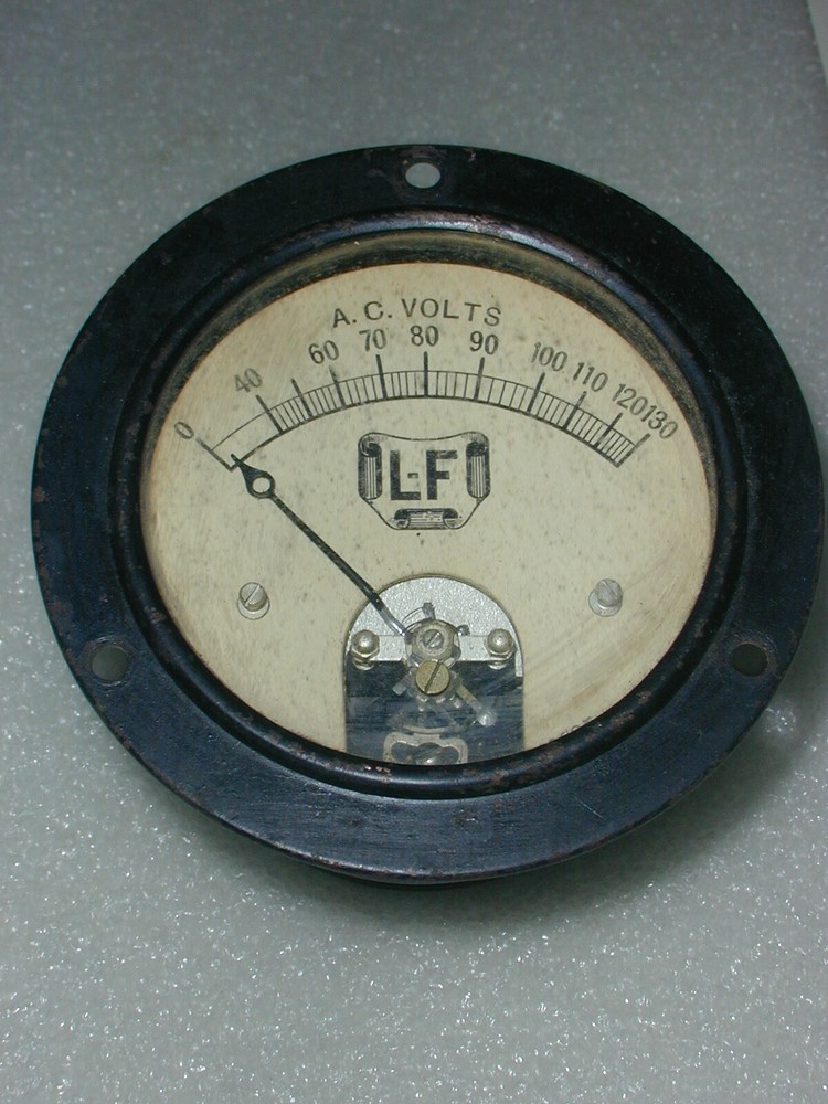 Antique L-F VOLTAGE METER