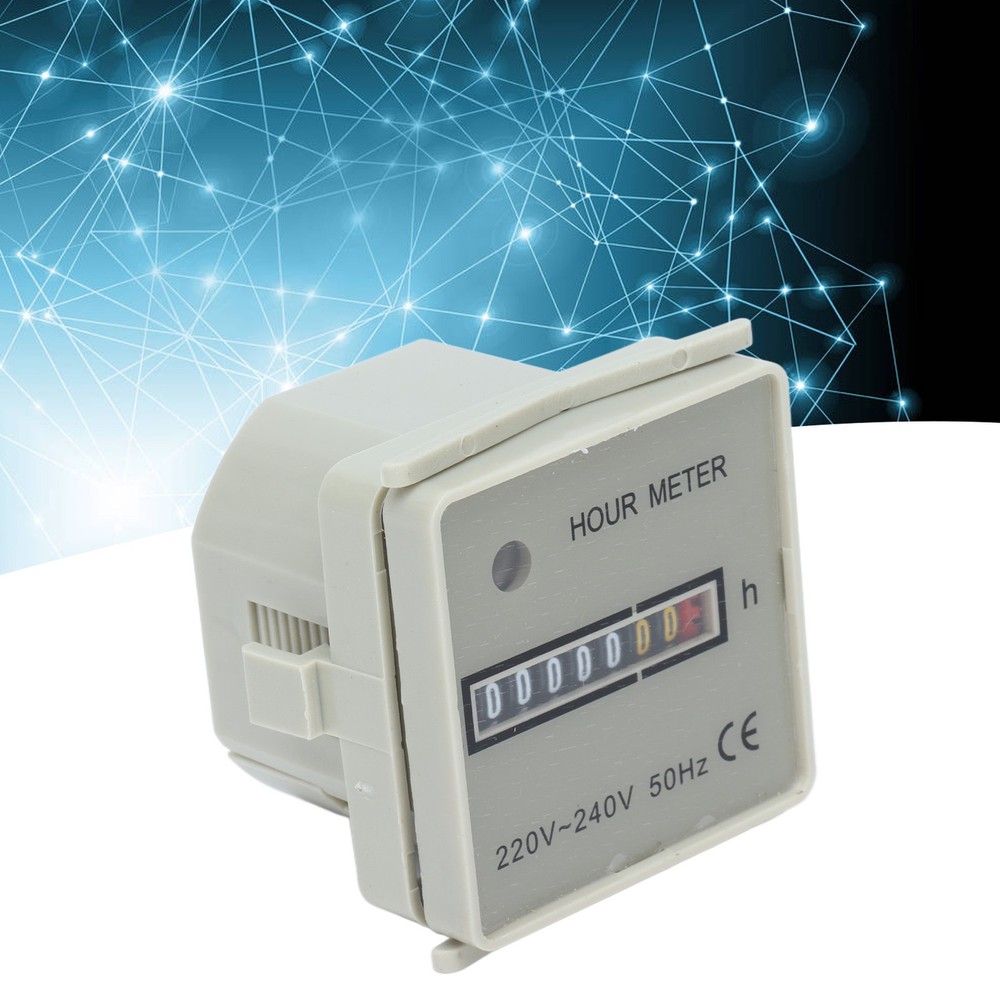0.3W Hour Meter Mechanical Hour Counter Industrial Timer With Indicator HM‑