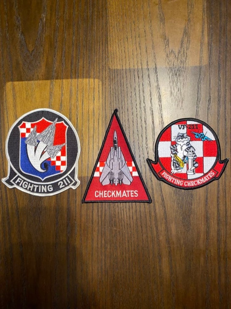 VF211 CHECKMATES Patch Set for US Navy Fighter Squadron Used