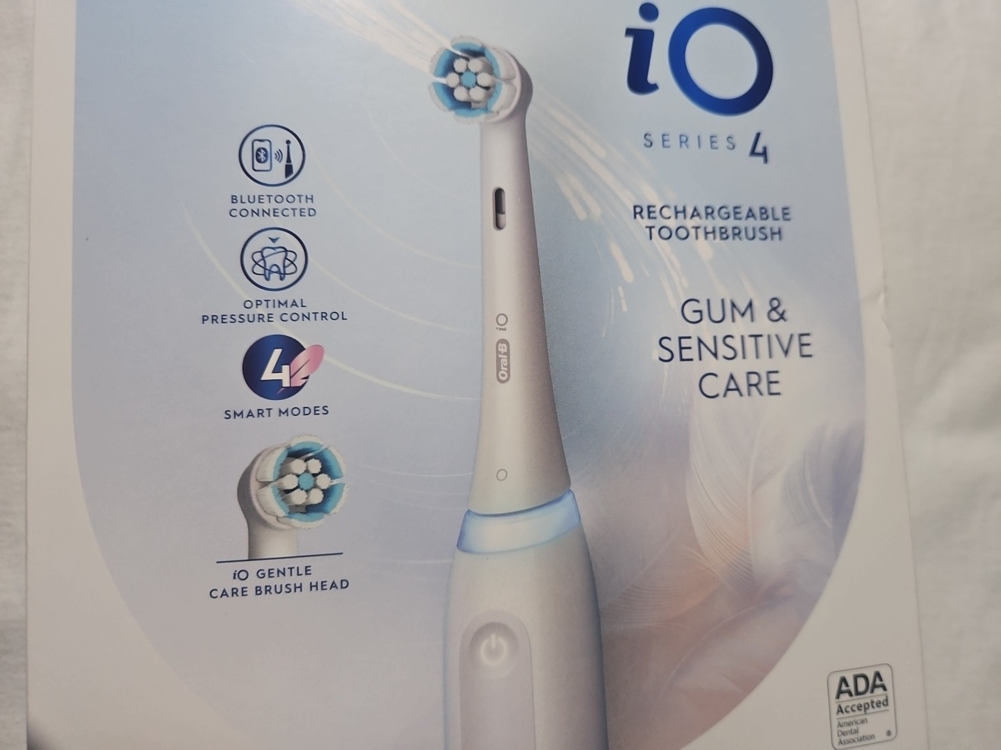 Oral-B iO Series 4 Gum Sensitive Care Rechargeable Electric Toothbrush White NEW