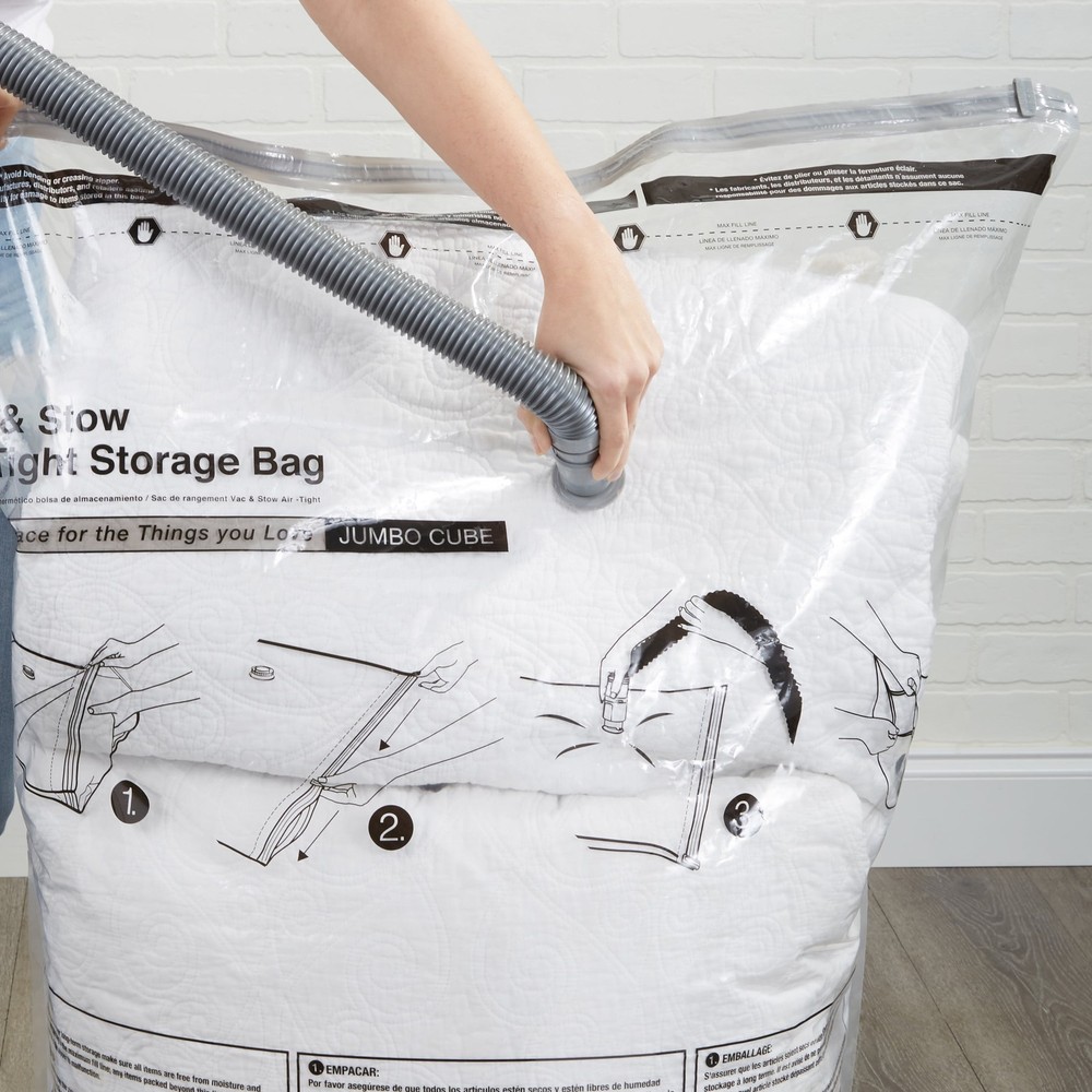 Jumbo Size Cubed Vacuum Storage Bag