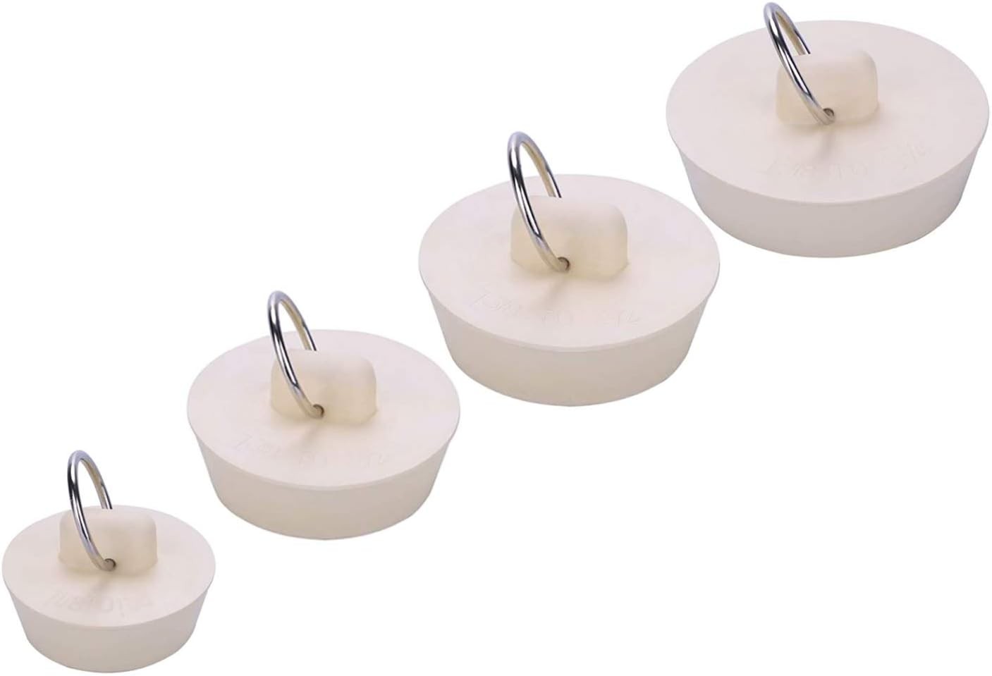 4-PCS BATH TUB DRAIN STOPPERS Bathtub Kitchen Sink Plug Rubber Water Seal Plugs