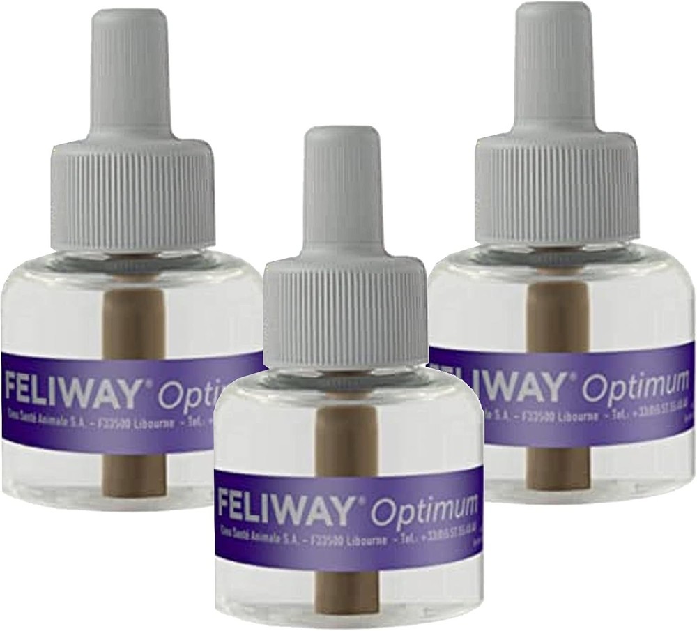 Optimum 3 x 30 Day Cat Calming Refills Pheromone Diffuser 3 x 48ml Value Pack