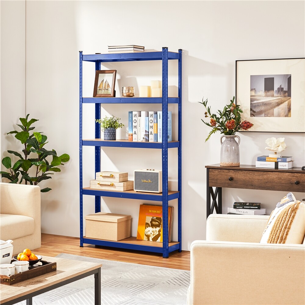 5-Tier Heavy Duty Metal Shelving Unit Garage Shelves Utility Rack Adjustable