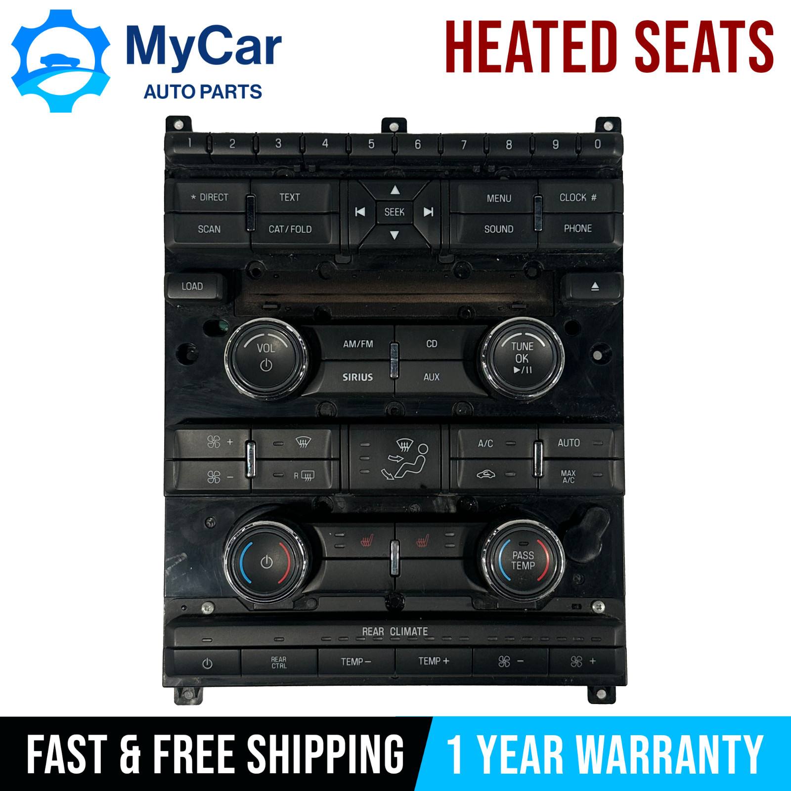 OEM 2009-2012 Ford Flex Radio Climate AC Heater Control Panel 8A8T-18A802-CF