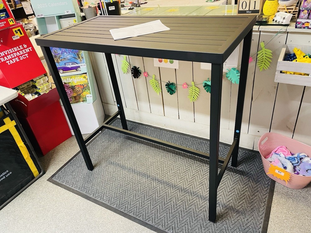 Threshold Outdoor Fairmont Rectangular Bar Height Patio Table Black 42” High