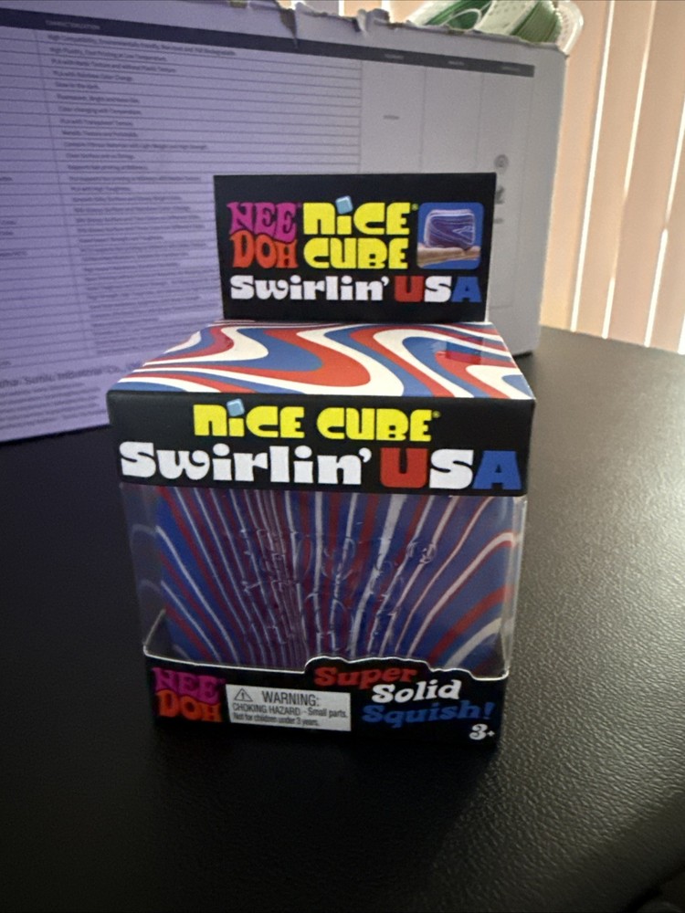 NEEDOH Nice Cube Swirlin' USA Super Solid Squish NEW
