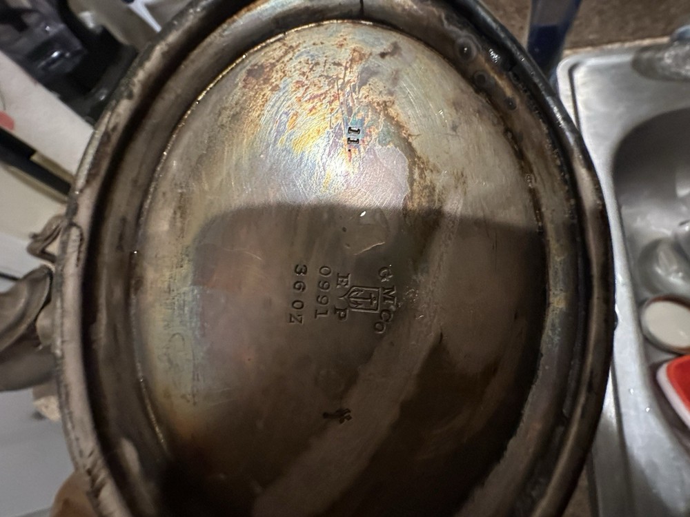 Vintage Antique Handcrafted, Silver Plated Pottery Set