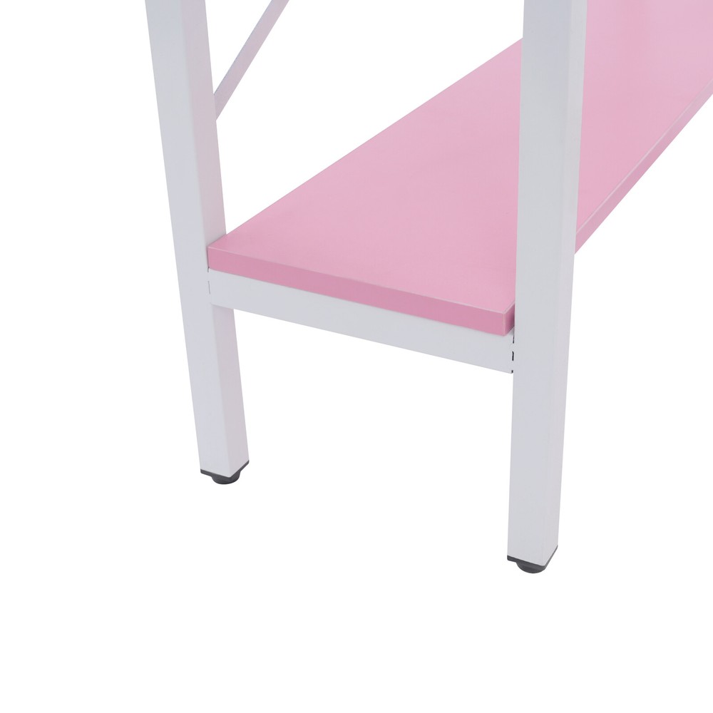 Triangular Corner Computer Desk with Power Outlets,29.5*29.5*60in Corner Table