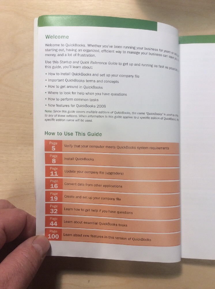 Intuit QuickBooks 2008 Startup And Quick Reference Guide BooksByDecade.com