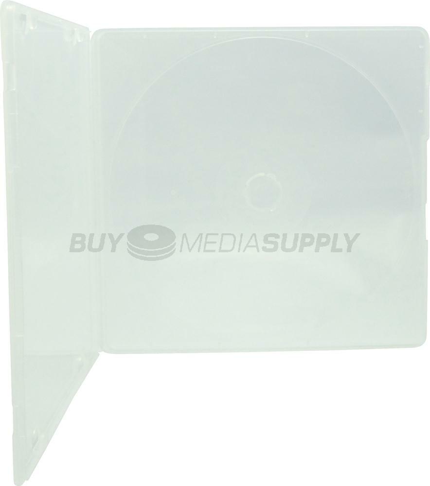 5mm Slimline Clear 1 Disc CD/DVD PP Poly Case / Outer Plastic Wrap Lot
