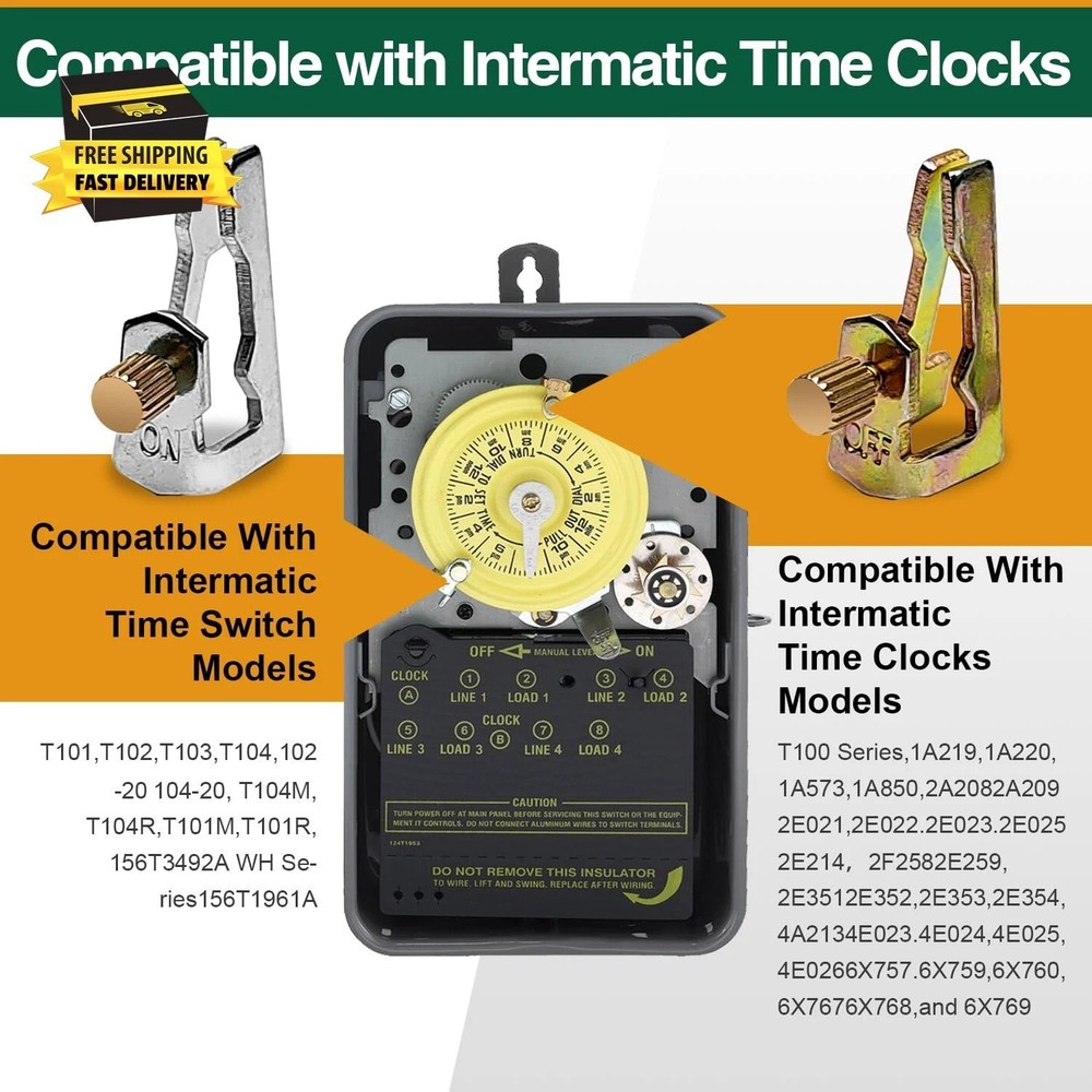 4 Pcs Pool Timer on off Clips, Compatible with 156T1978A Intermatic Pool Timer T