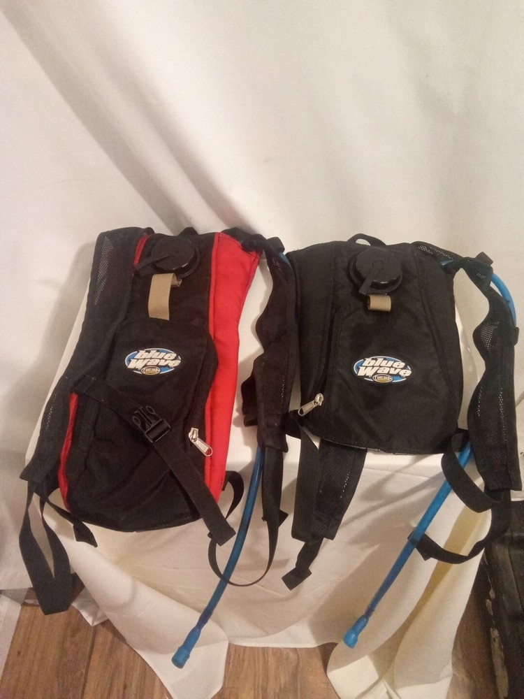 Pair of Camelbak  Blue Wave  Backpack Hydration with Bladder RED & BLK