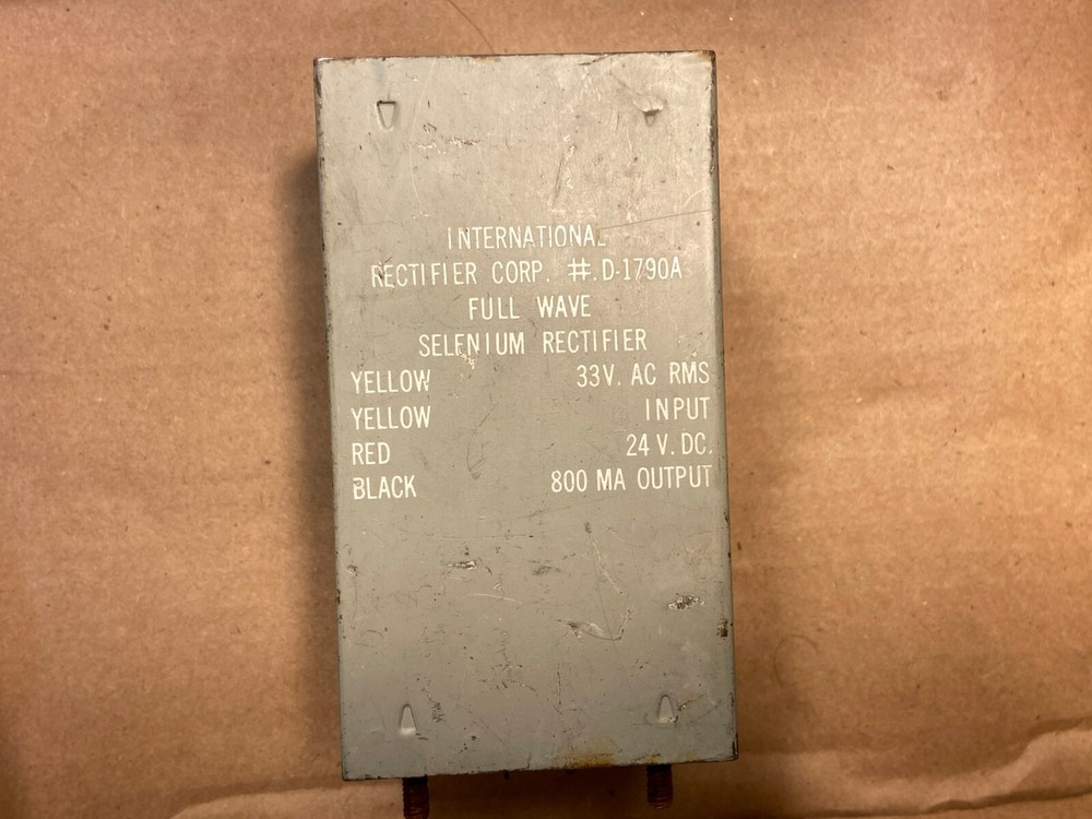 NOS Vintage International Full Wave Selenium Rectifier D-1790A