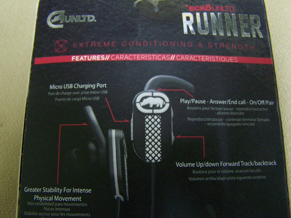 ECKOUNLTD EARBUDS Runner Bluetooth Earphones BLACK