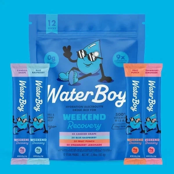 2 x Waterboy Weekend Recovery Sample Pack – 2 Packs (12 Sticks Each)