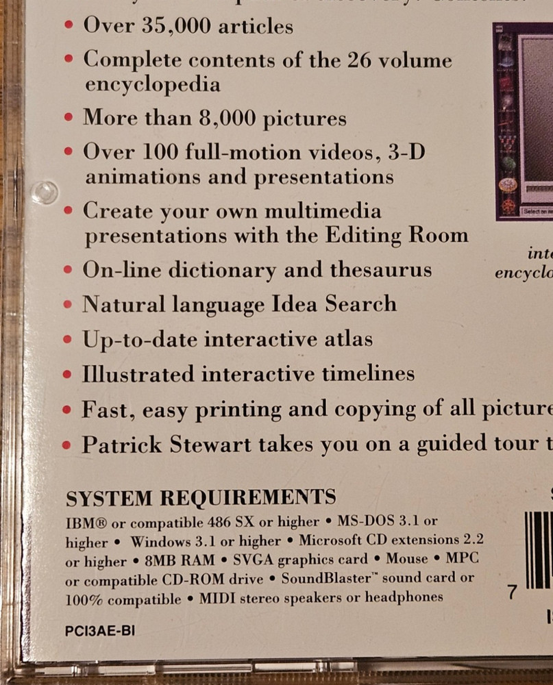 Compton's Interactive Encyclopedia 1995 Edition CD-ROM - DOS 3.1/Windows 3.1