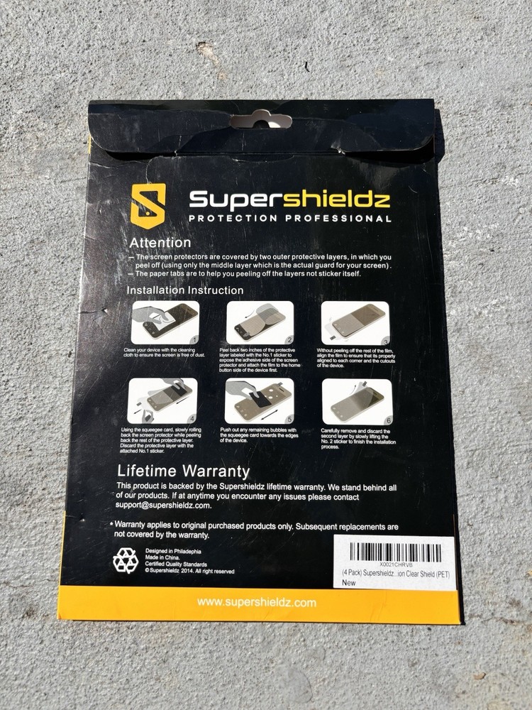 Supershieldz (4 Pack) HD Clear Screen Protector for iPad Pro 11”