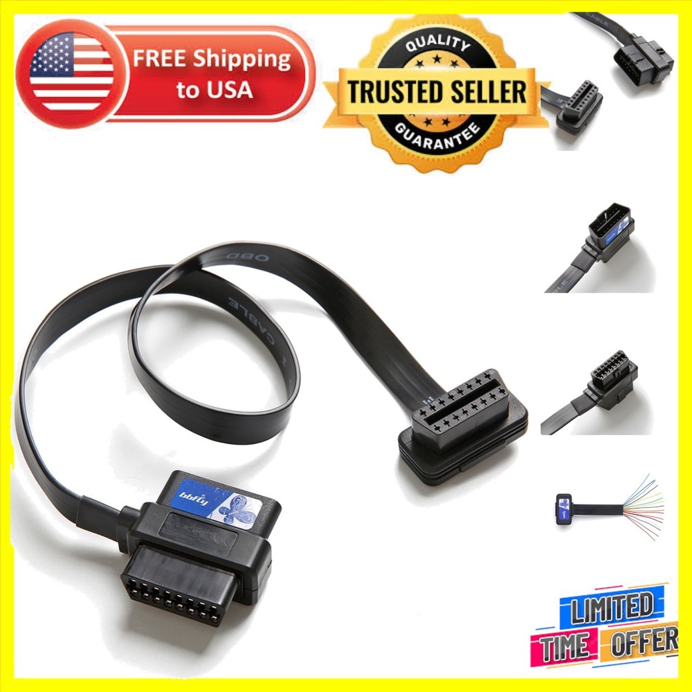 Compact OBD II 16 Pin Splitter Extension - 2FT for Scan Tools and Diagnostics