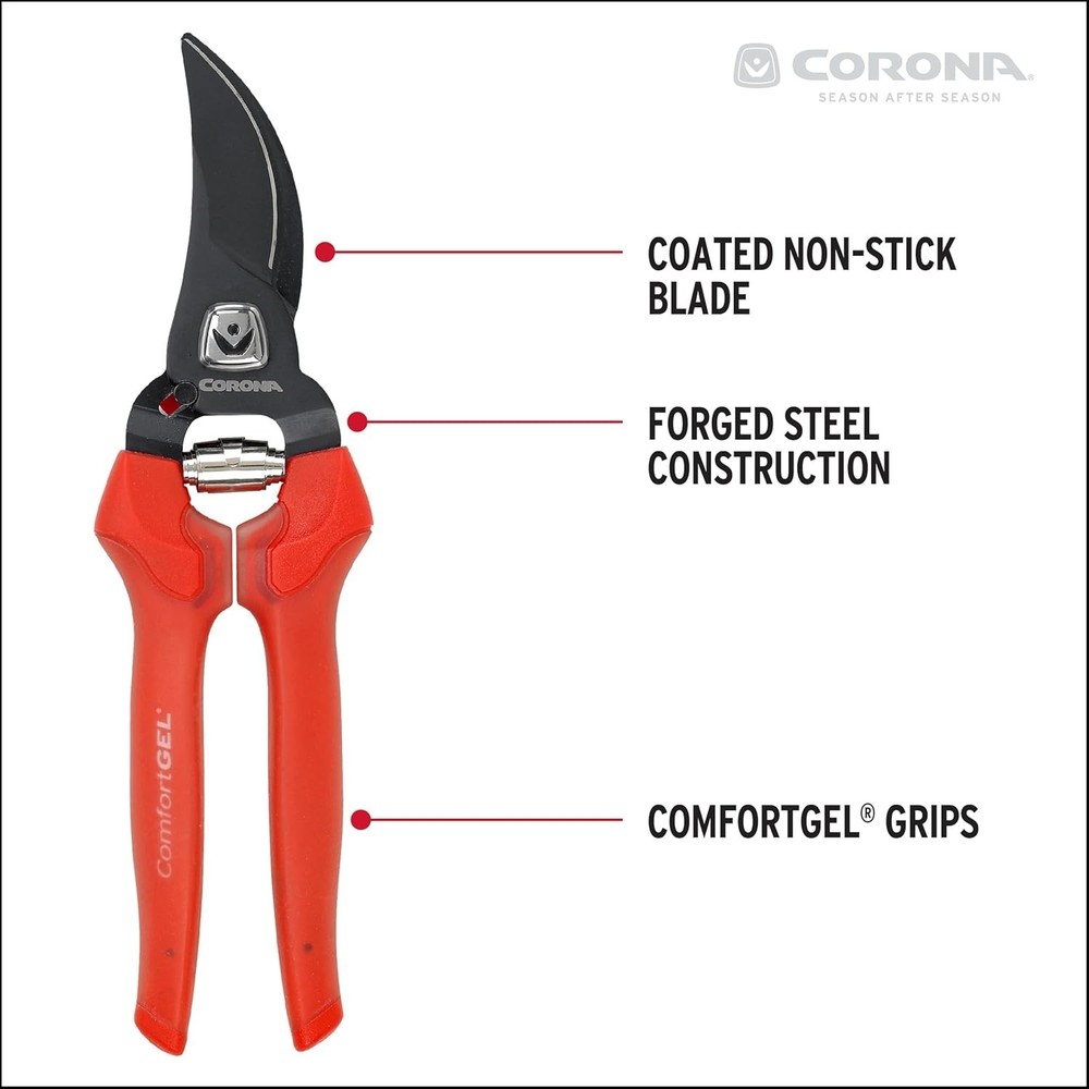 Versatile BP 3214D Hand Pruner - Ergonomic, Lightweight, and Sharp Bypass Blade