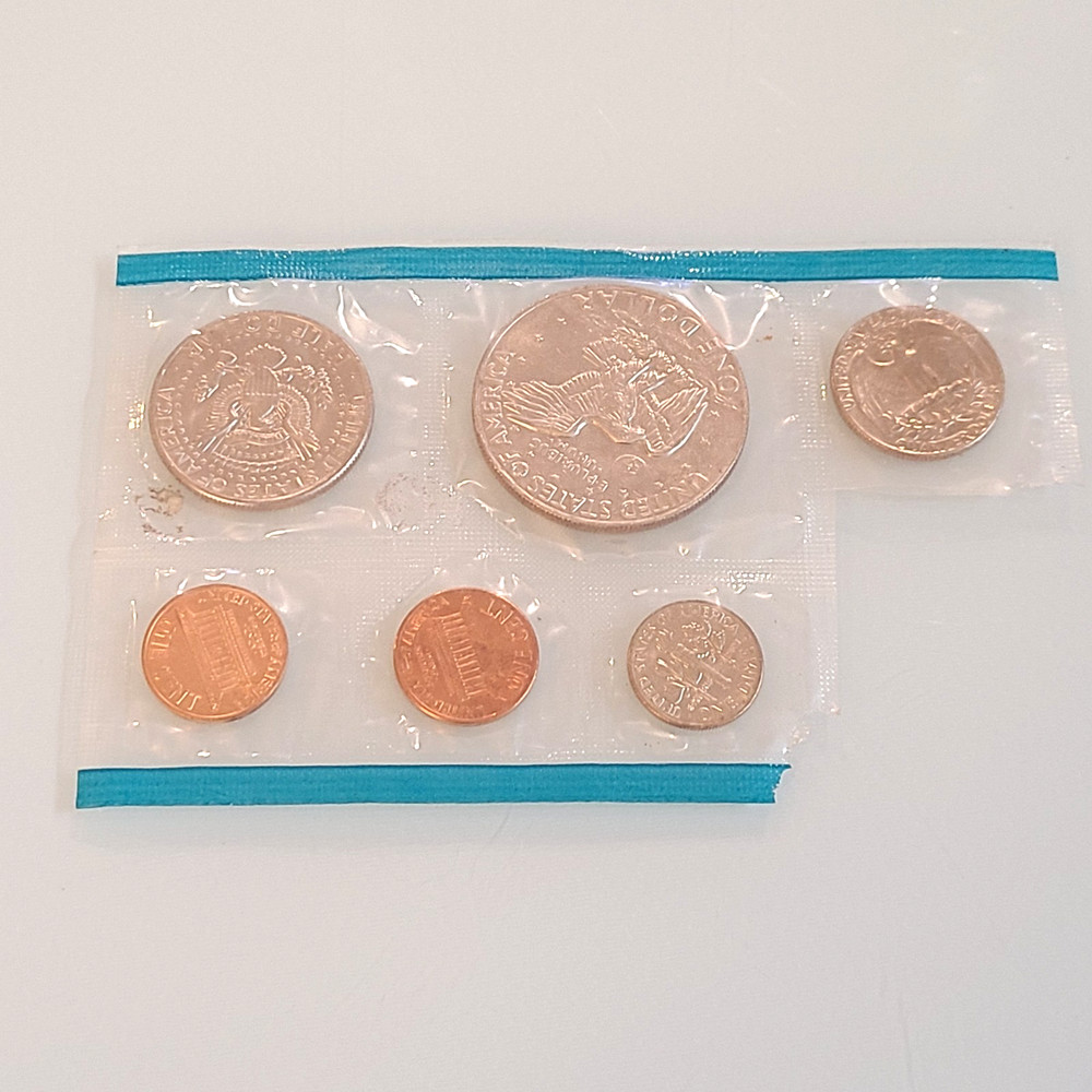 1974 U.S. Mint Uncirculated Coin Set, often called a "mint set."